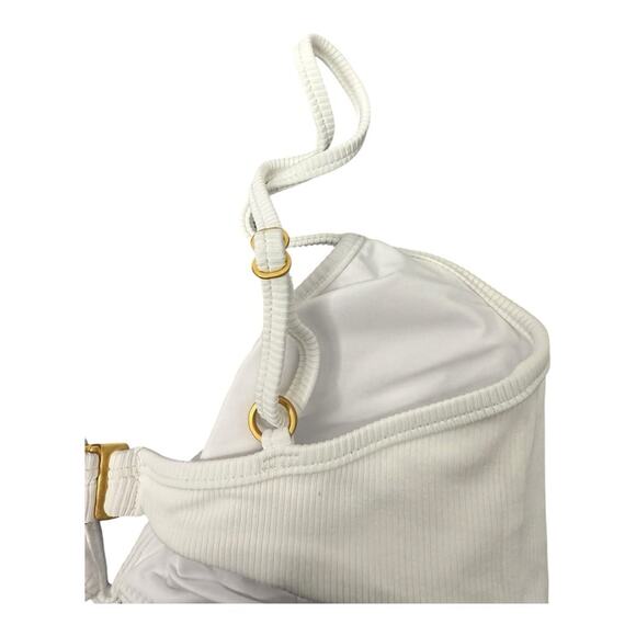 L*Space Helena Bikini Top in White Size Medium NWT - Picture 9 of 11
